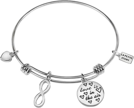 Solid Bracelet with Infinity with Heart LPS05APZ03