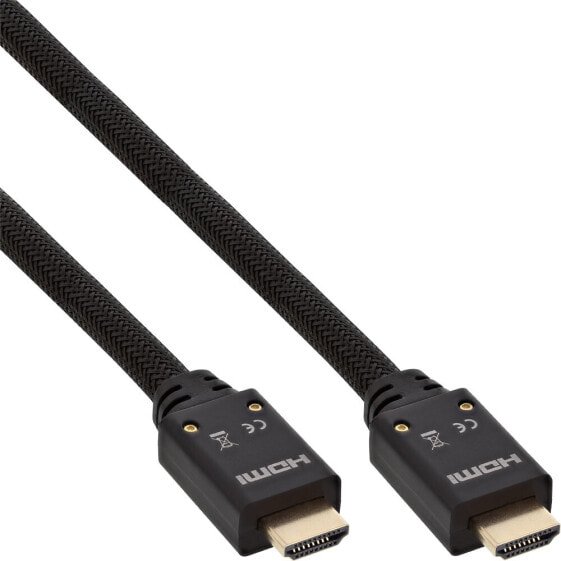 InLine HDMI Active cable - HDMI-High Speed with Ethernet - M/M - Nylon braid - 10m