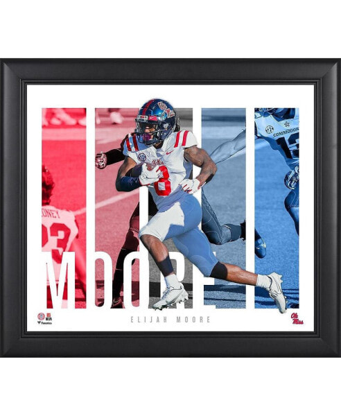 Elijah Moore Ole Miss Rebels Framed 15" x 17" Player Panel Collage