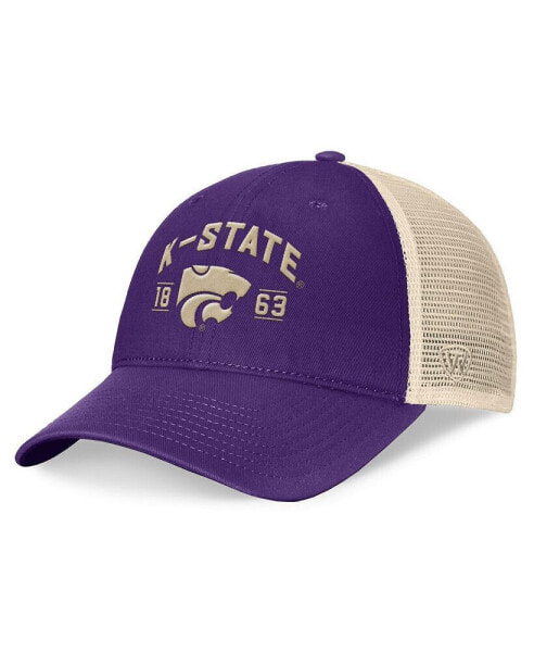 Men's Purple Kansas State Wildcats Heritage Waylon Trucker Adjustable Hat