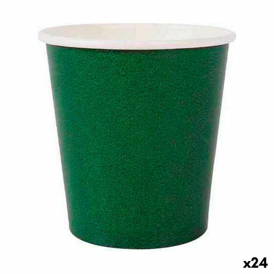 Одноразовые стаканы Algon из картона зеленые 120 мл 20 предметов (24 штуки)