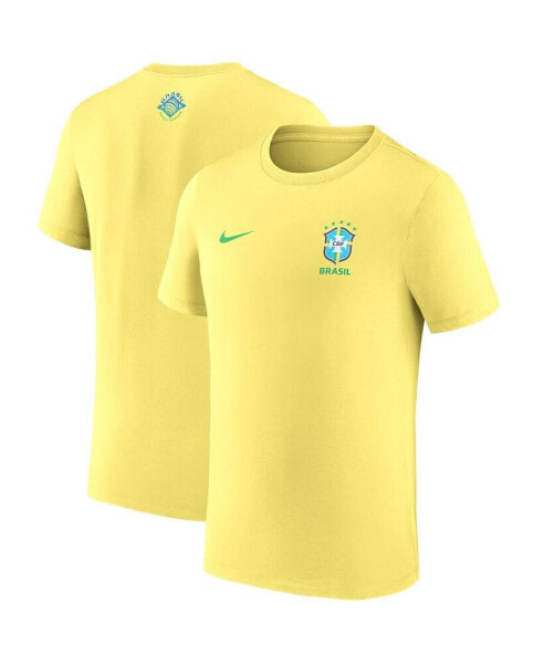 Men's Yellow Brazil National Team Club Essential T-Shirt