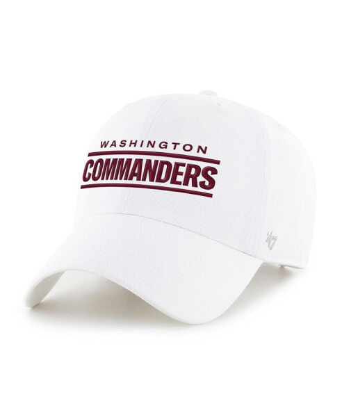 Men's '47 White Washington Commanders Script Clean Up Adjustable Hat