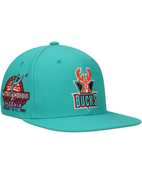Men's Turquoise Milwaukee Bucks Hardwood Classics 1995 NBA All-Star Weekend Desert Snapback Hat