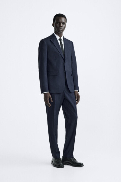 Pinstripe suit trousers