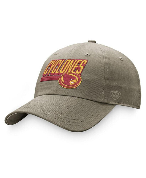 Men's Khaki Iowa State Cyclones Slice Adjustable Hat