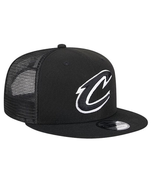 Men's Black Cleveland Cavaliers Evergreen 9FIFTY Trucker Snapback Hat