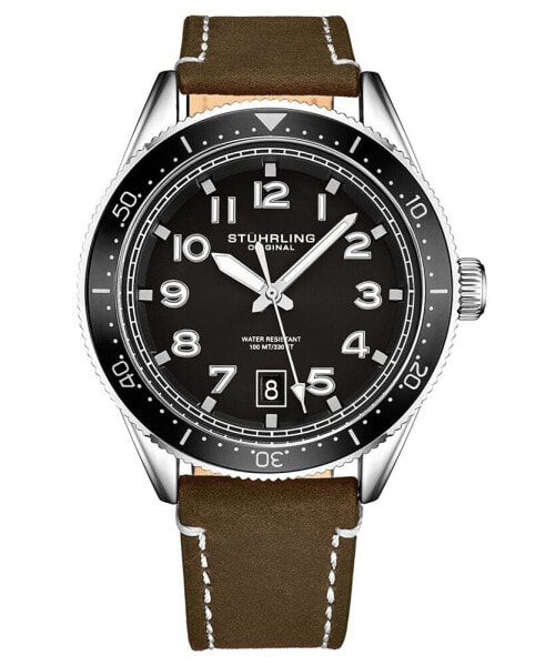 Часы Stuhrling Prestige White Stitch Watch 42mm