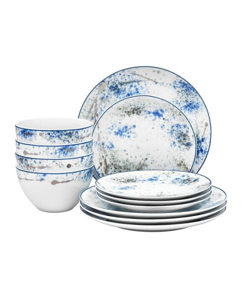 Сервиз посуды Noritake Blue Nebula, 12 предметов, подача для 4 человек