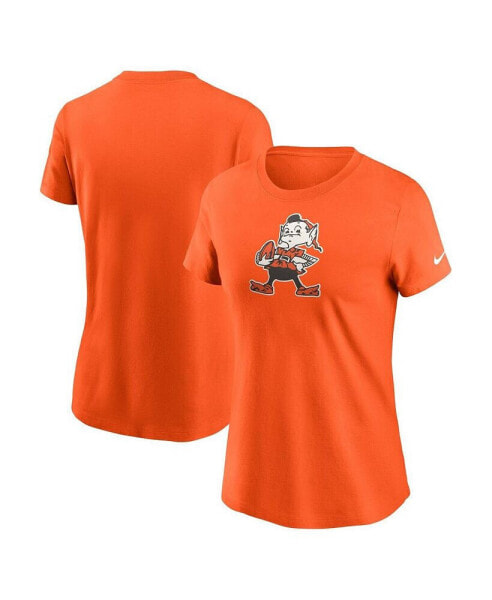 Women's Orange Cleveland Browns Primary Logo T-Shirt