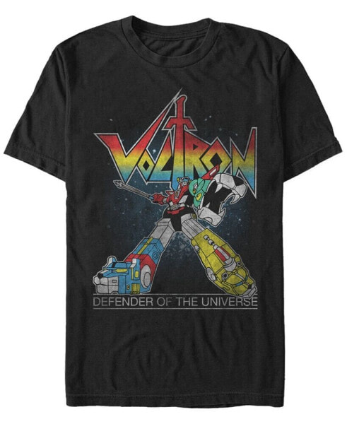 Voltron: Defender of the Universe Men's Retro Rainbow Defender Of The Universe Short Sleeve T-Shirt