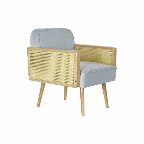 Armchair DKD Home Decor 66 x 64 x 79 cm Natural Sky blue