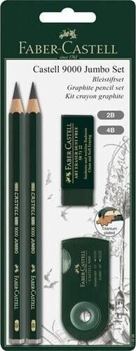 Faber-Castell FABER-CASTELL Bleistift Castell 9000 Jumbo Set BK