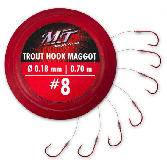 MAGIC TROUT Trout Maggot Tied Leader 70 cm