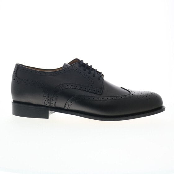 Dino Monti Alpha Mens Black Wide Oxfords & Lace Ups Wingtip & Brogue Shoes 11