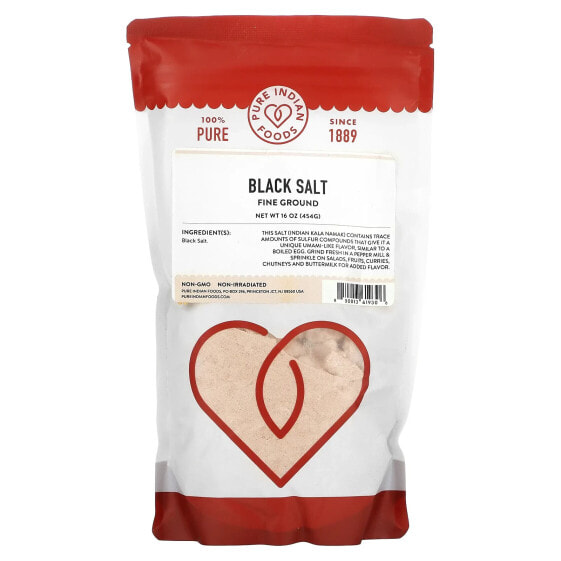 Black Salt, Fine Ground, 16 oz (454 g)