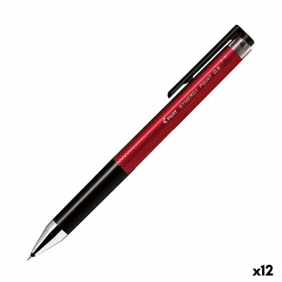Гелевая ручка PILOT Synergy Point Красный 0,5 мм (12 штук)