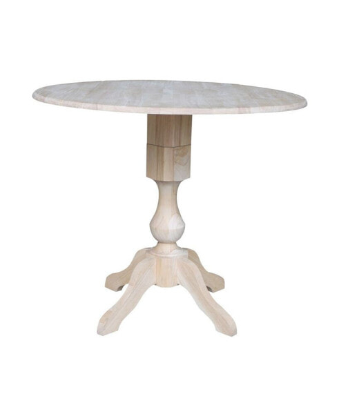 42" Round Dual Drop Leaf Pedestal Table