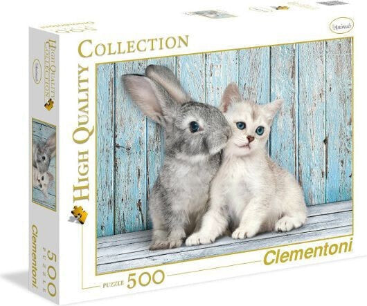 Пазл развивающий Clementoni Кот с кроликом 500 элементов (35004)