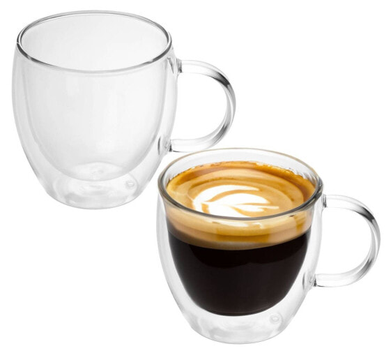 2x Thermo Glas Teeglas Kaffeeglas 100ml