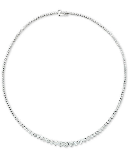 Macy's diamond Fancy 17" Collar Tennis Necklace (15 ct. t.w.) in 14k White Gold