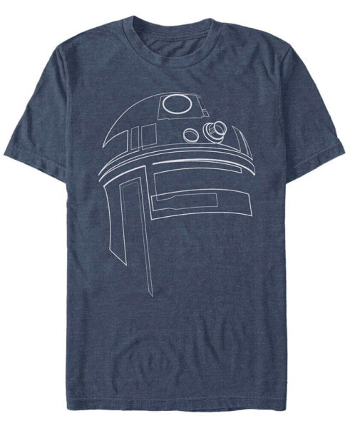 Men's Star Wars R2-D2 Outline Short Sleeve T-shirt