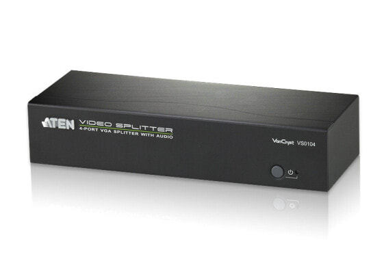 ATEN VS0104 - VGA - 4x VGA - 1920 x 1440 pixels - Black - 76.1 x 200 x 44 mm - 680 g