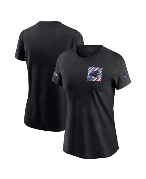 Women's Black Carolina Panthers 2023 NFL Crucial Catch Sideline Tri-Blend T-shirt