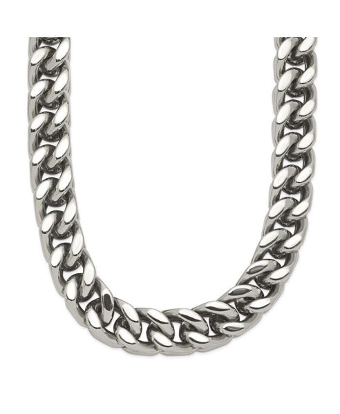 Stainless Steel Polished 24 inch Heavy Wheat Necklace