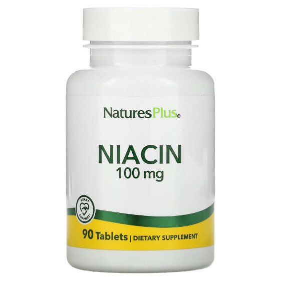 Витаминные таблетки NaturesPlus Ниацин 100 мг, 90 шт