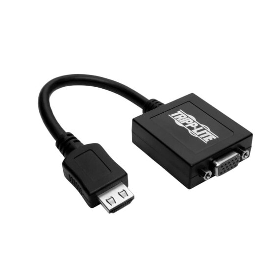 Tripp P131-06N HDMI to VGA with Audio Converter Cable Adapter for Ultrabook/Laptop/Desktop PC - (M/F) - 6-in. (15.24 cm) - 0.15 m - HDMI - HD15 - 3.5mm - Male - Female - 1920 x 1200 pixels