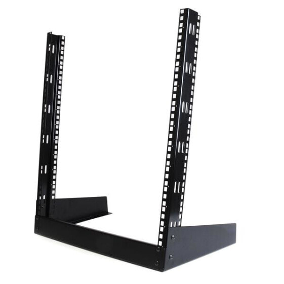 StarTech.com 12U 19in Desktop Open Frame 2 Post Rack - Freestanding rack - 12U - 50 kg - 2.69 kg - Black