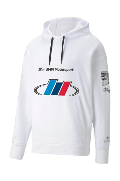 BMW Motorsport - Erkek Beyaz Sweatshirt