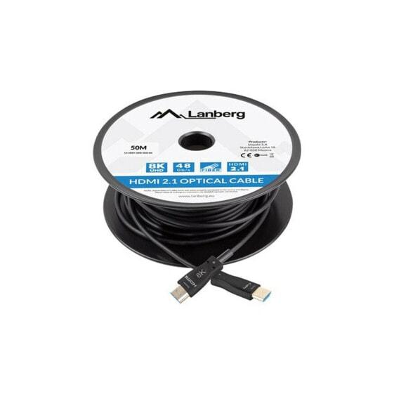 Кабель HDMI Lanberg CA-HDMI-30FB-0500-BK 50 m