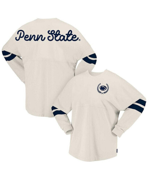 Women's Cream Penn State Nittany Lions Oversized T-Shirt