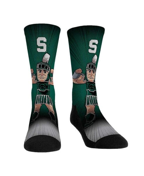 Men's and Women's Socks Michigan State Spartans Mascot Pump Up Crew Socks