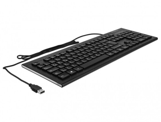 Delock 12672 - Full-size (100%) - USB - QWERTZ - Black