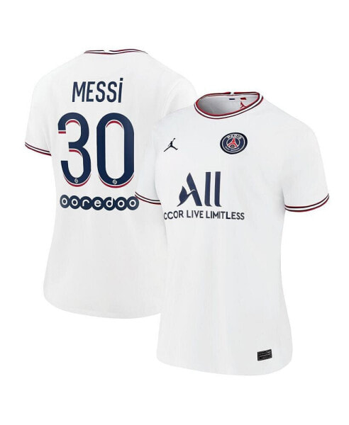 Women's Lionel Messi White Paris Saint-Germain 2021/22 Fourth Replica Jersey