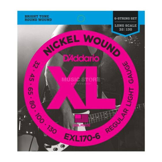 D'Addario Bass Strings XL, EXL170-6