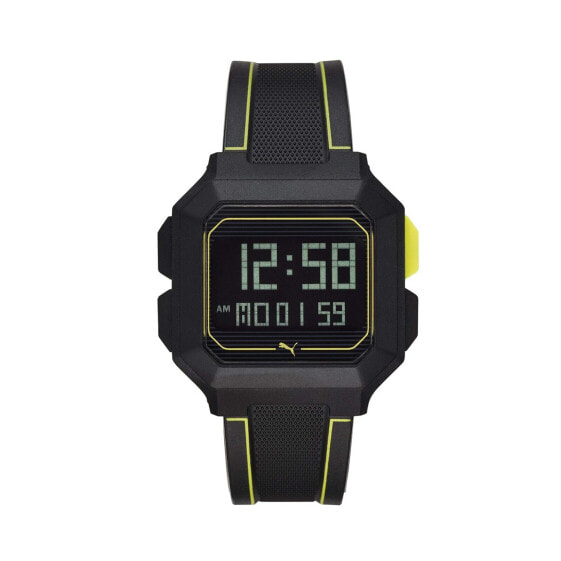 Наручные часы PUMA Men Remix Polyurethane, Черно-желтый (Модель P5024)