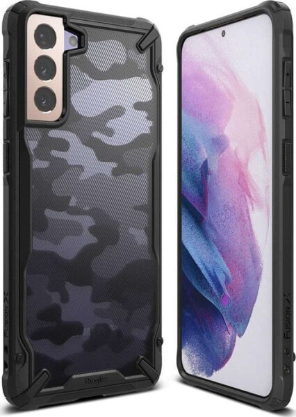 Чехол для смартфона Ringke Fusion-X Design Samsung Galaxy S21+ Plus Camo (Моро) Черный