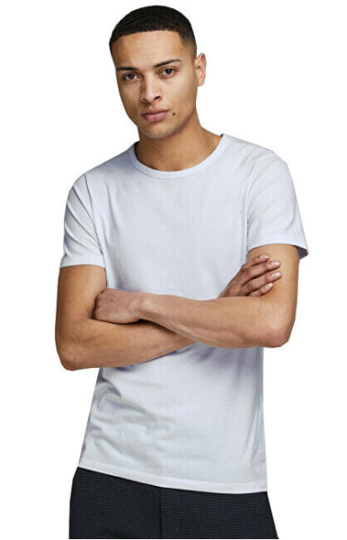 JJEBASIC O-NECK TEE men´s t-shirt 12058529 OPTICAL WHITE