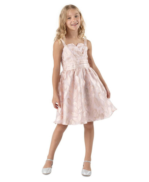 Big Girls Sleeveless Burnout Organza Dress