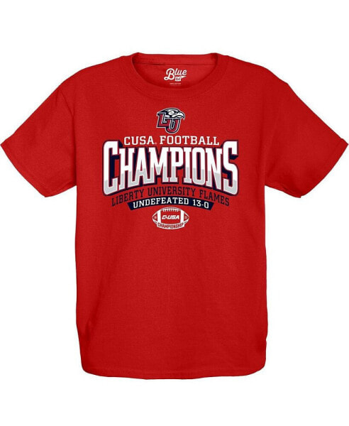 Big Boys Red Liberty Flames 2023 C-USA Football Conference Champions T-shirt