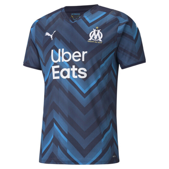 Puma Om V Neck Short Sleeve Away Replica Soccer Jersey With Sponsor Logo Mens Si