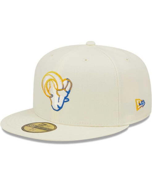 Men's Cream Los Angeles Rams Chrome Color Dim 59FIFTY Fitted Hat