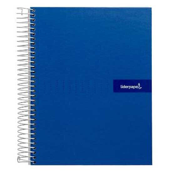 LIDERPAPEL Spiral notebook a5 micro crafty lined cover 120h 90gr square 5 mm 5 bands 6 holes