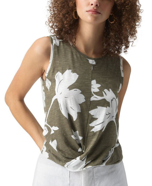 Women's Floral-Print Twist-Front Tank Top