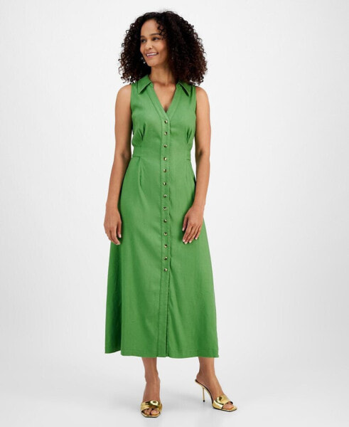 Women's Sleeveless Shirtdress, Created for Macy's