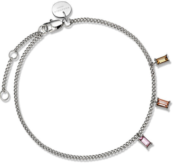 Steel bracelet with colored crystals TOCCOMBO JTBBS-J432